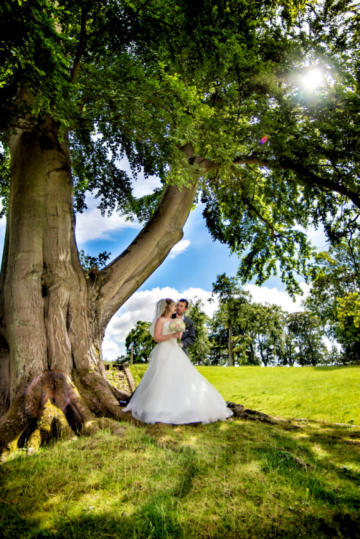 Bride and groom wedding photo in County Durham