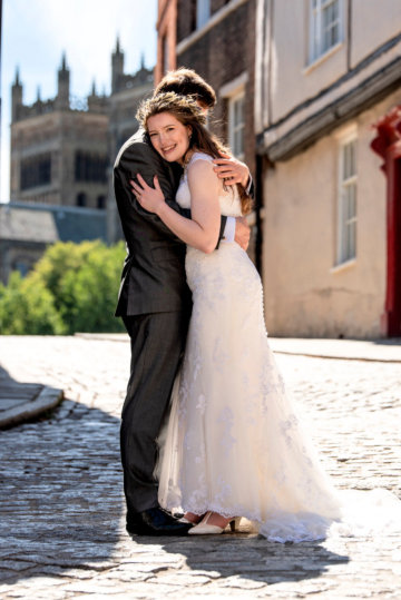 Bride and groom wedding photo in County Durham