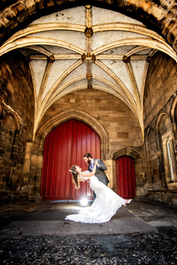 Bride and groom wedding photo in County Durham