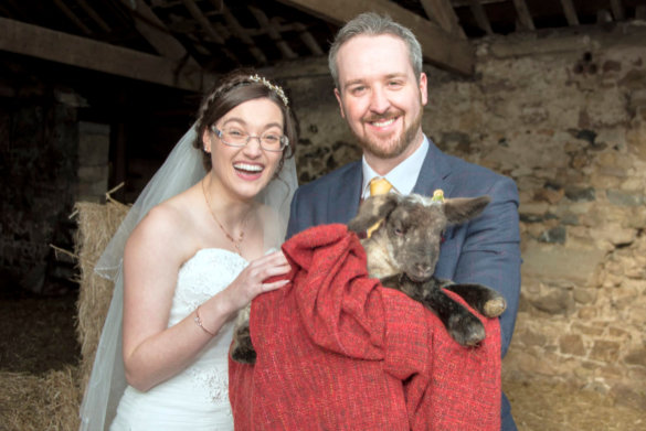 Bride and groom wedding photo in County Durham
