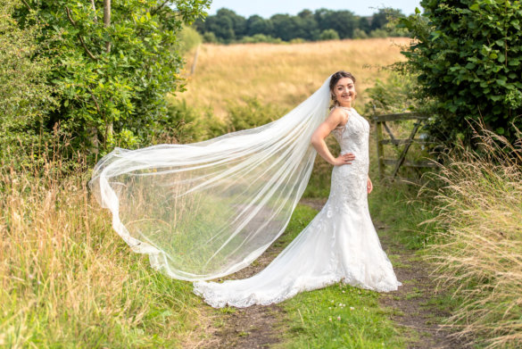 Bride and groom wedding photo in County Durham